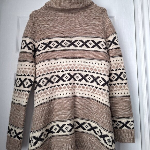 Sansara Brown, Beige and Cream Button Down Knit Cardigan - Picture 2 of 8